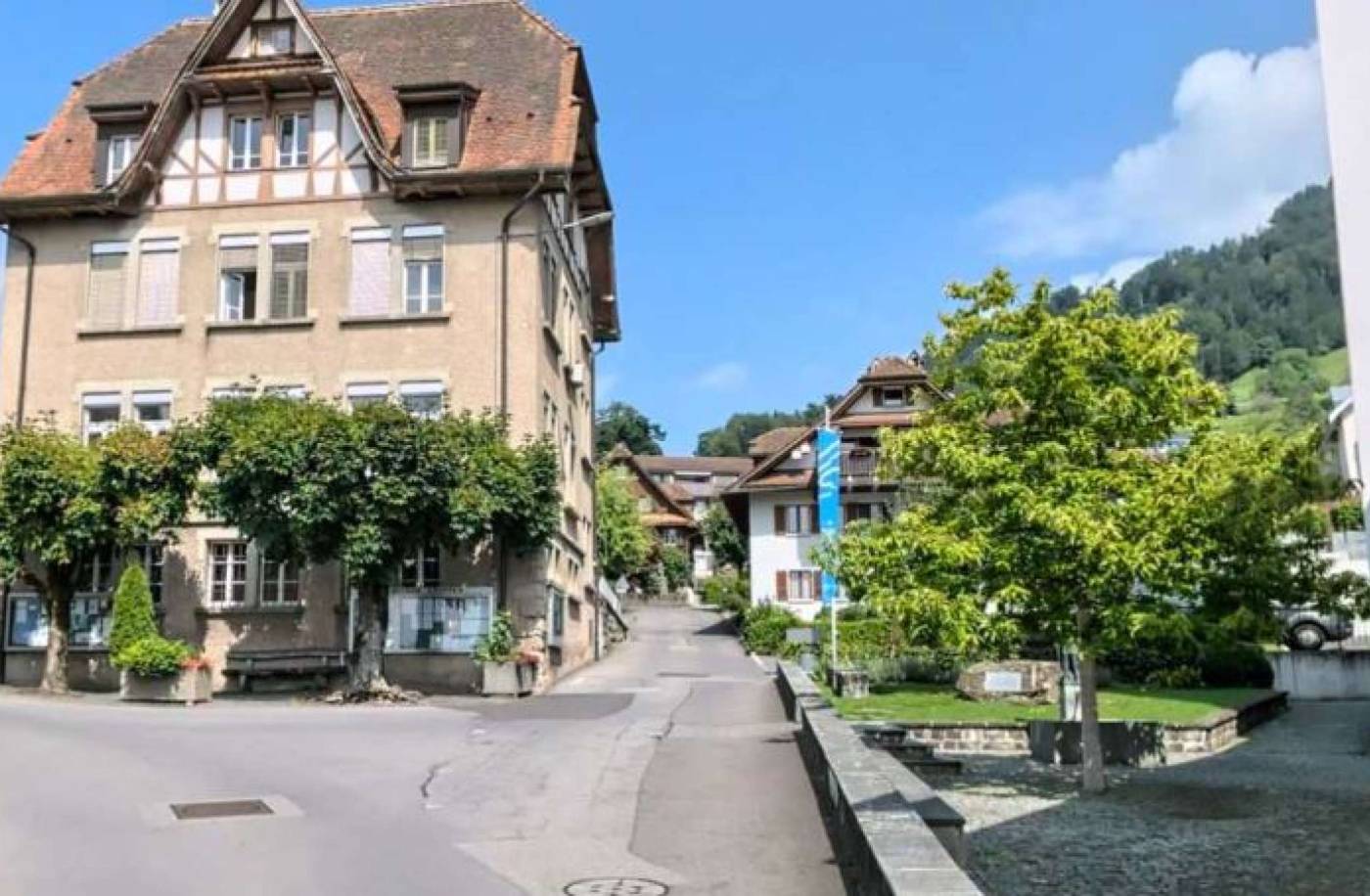 Betriebs- und Gestaltungskonzept Zentrum Greppen, Grundlagenbeschaffung, Grundlagenvermessung, Erarbeitung Betriebs- und Gestaltungskonzept, Koordination Werke
