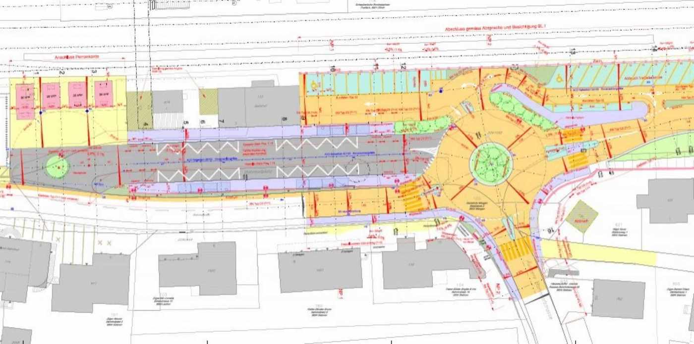 Ausbau Bahnhofplatz, Siebnen-Wangen, Variantenstudium, Projektoptimierungen, Projekt und Bauleitung