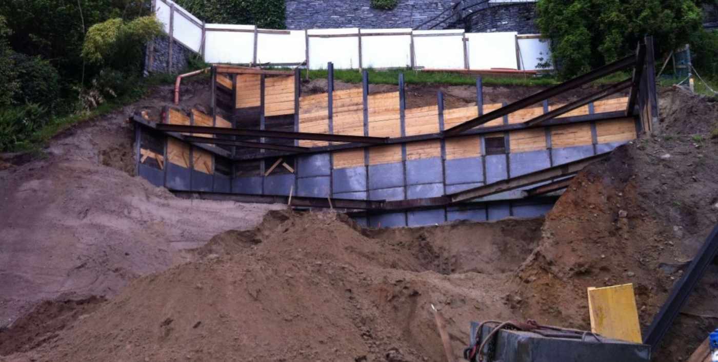 Villa monofamiliare, 6648 Minusio, Calcoli statici, Capitolato, Piani della struttura portante, Progettazione delle opere di sostegno dello scavo