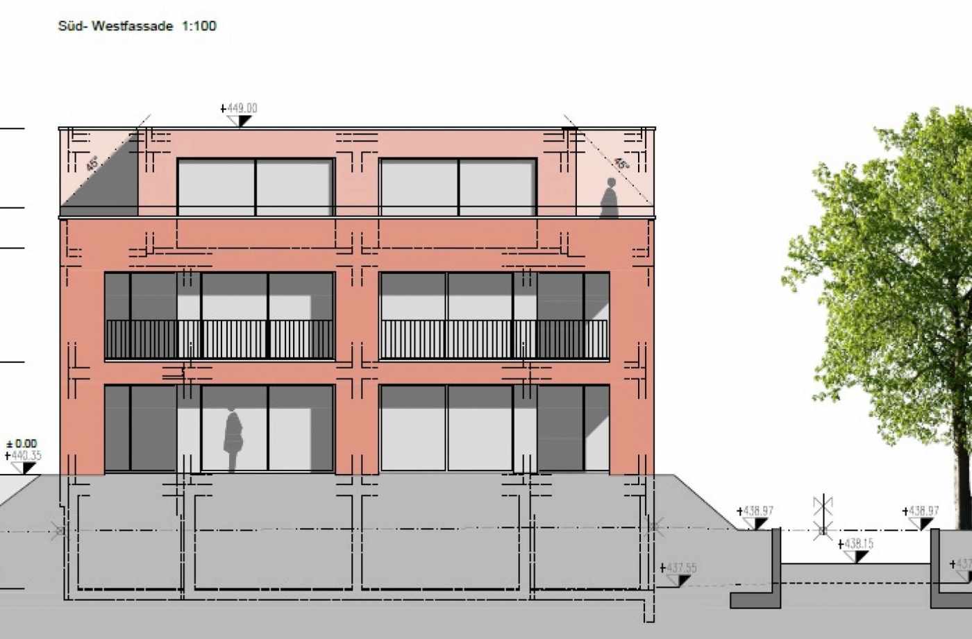 Neubau MFH Churfirstenstrasse 23
8600 Dübendorf, Projektierung Baugrube und Tragkonstruktion Hochbau