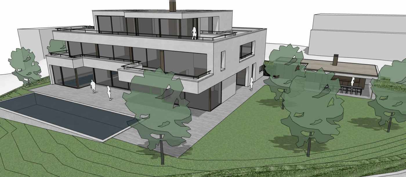 Einfamilienhaus Zollerstrasse 57

8703 Erlenbach, Projekt und Baukontrolle der Tragkonstruktion in Massivbauweise sowie der Baugrube.