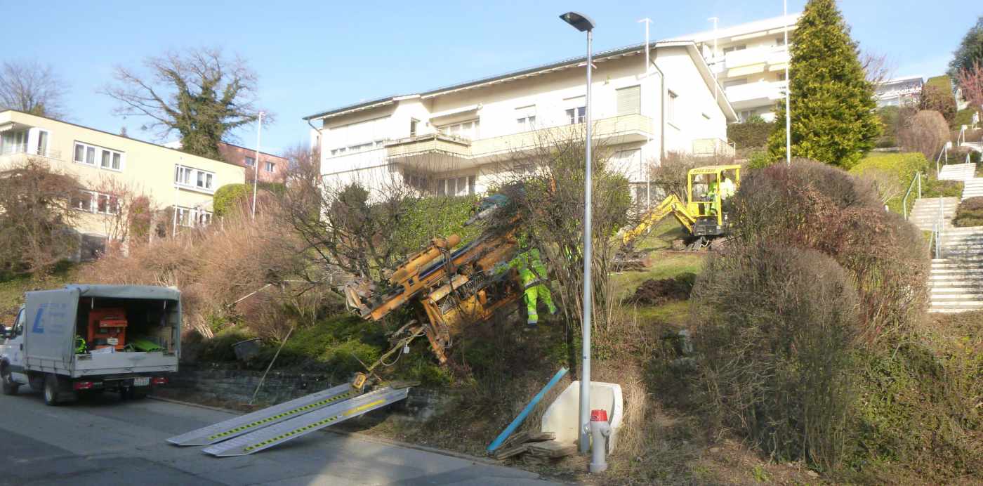 Neubau MFH
Rebbergstrasse, Oberengstringen, 1 Rotationskernbohrung, Inklusive  Inklinometereinbau, 2 Rammsondierungen, Geotechnischer Bericht, Abklärung Bodenbelastung und Gebäudecheck