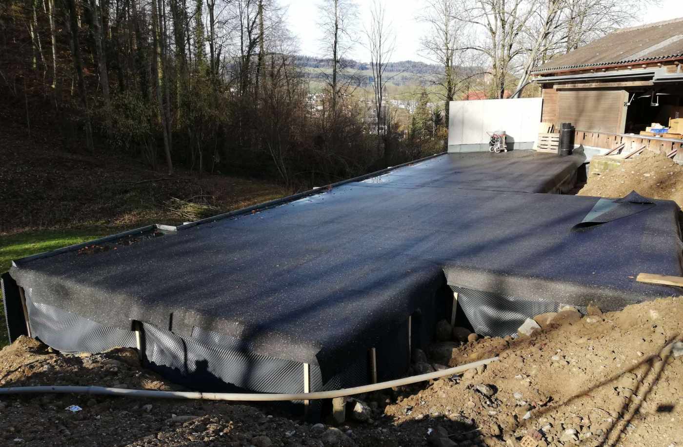 Erweiterung Schiessanlage Gesslerburg,
6403 Küssnacht, Projekt und Baukontrolle für Fundation und Stahlbetonarbeiten, , Hochwasserschutznachweis