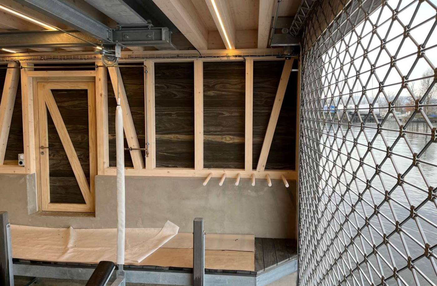 ErsatzbauBootshaus, Freienbach, Projektierung Pfähle, Wasser-, Beton- & Holzbauarbeiten, Statik Tragstruktur, Ausschreibung, Gesamtleitung