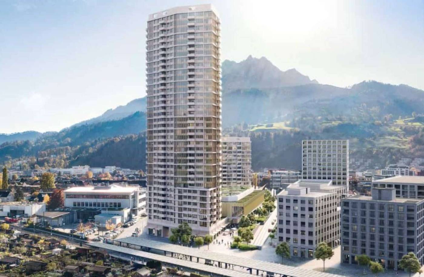 PILATUS ARENA, Kriens, Rissaufnahmen, Baufixpunktnetz, Absteckungen, Inklinometermessungen, Strassen-, Baugruben- und Werkleitungsüberwachungen, Autom. Gleis- und Piezometermessungen, Panorama-Webcam