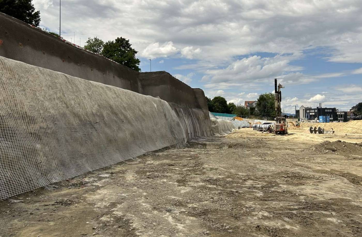 Baugrube und Pfahlfundation Aupark, Seestrasse 285-295, 8804 Wädenswil, Projektierung inkl. technischer Bauleitung; SIA-Phasen 31 bis 52