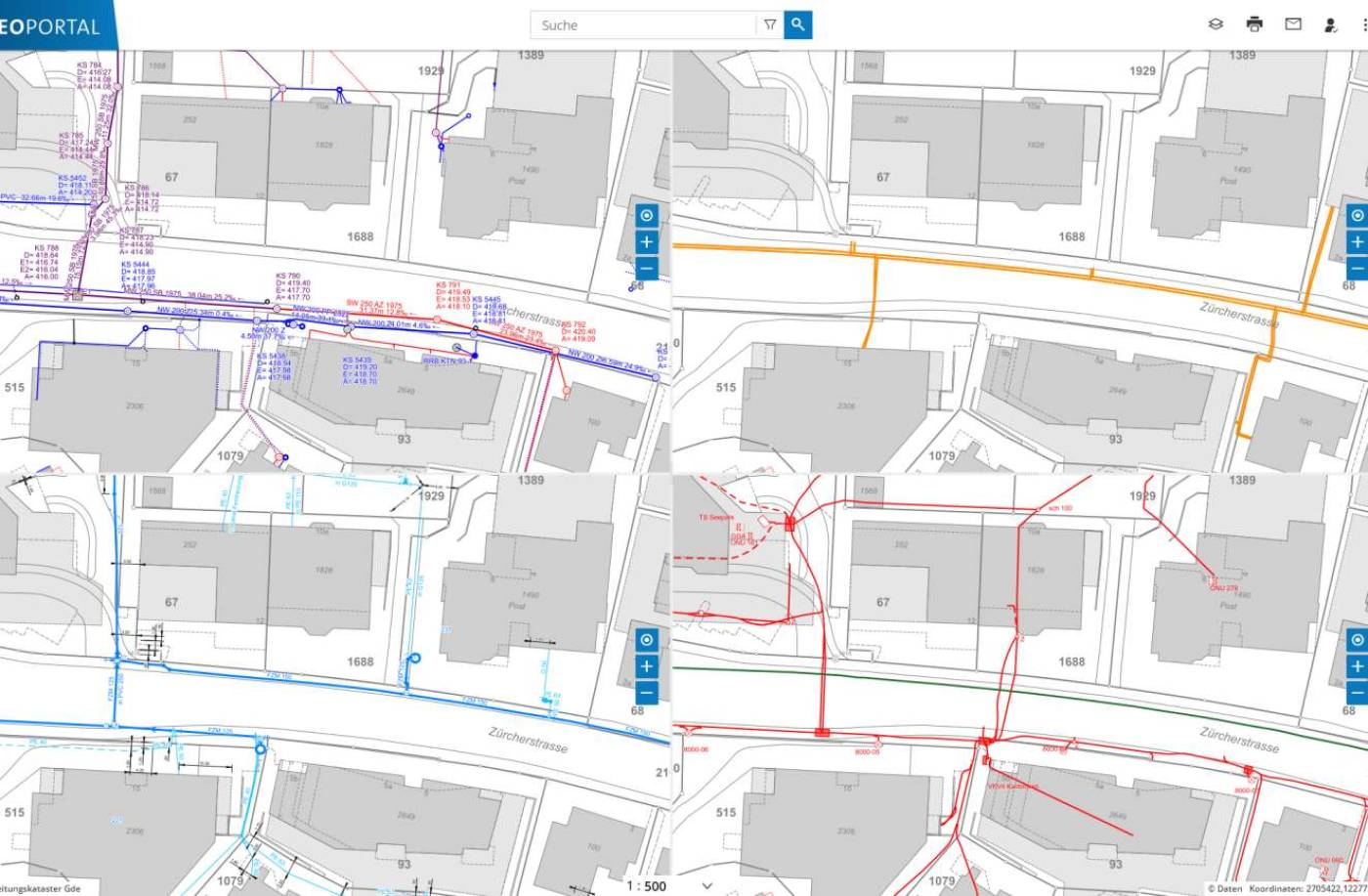 Geoportal, kommunales WebGIS, WebGIS Aufbau in Zusammenarbeit mit Kunden, Persönliche Beratung und Support, Datenintegration und -prüfung, Datenaufbereitung, Digitalisierung, Erstellen von Benutzerebenen zur eigenen Datenerfassung im Geoportal
