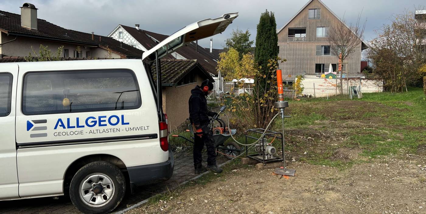 Neubau MFH mit Tiefgarage auf Kat. Nr. WU3098, Lettenstrasse 16,8408 Winterthur, Rammsondierungen