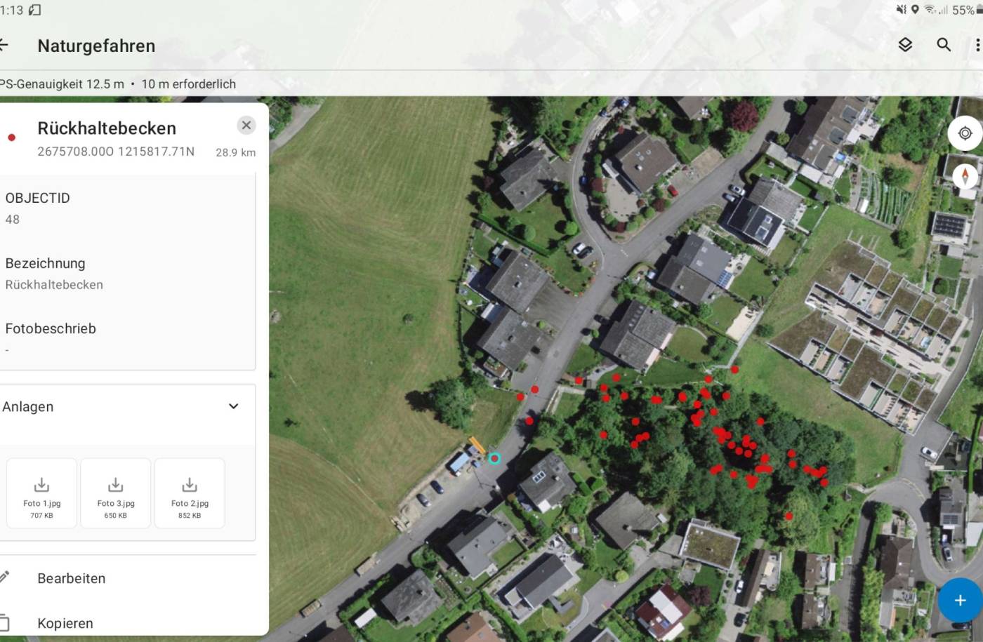 civic App Naturgefahren Feldaufnahmen, Konfiguration App für mobile Datenerfassung, AufbauApp für Weiterverarbeitung und Ansicht am Desktop