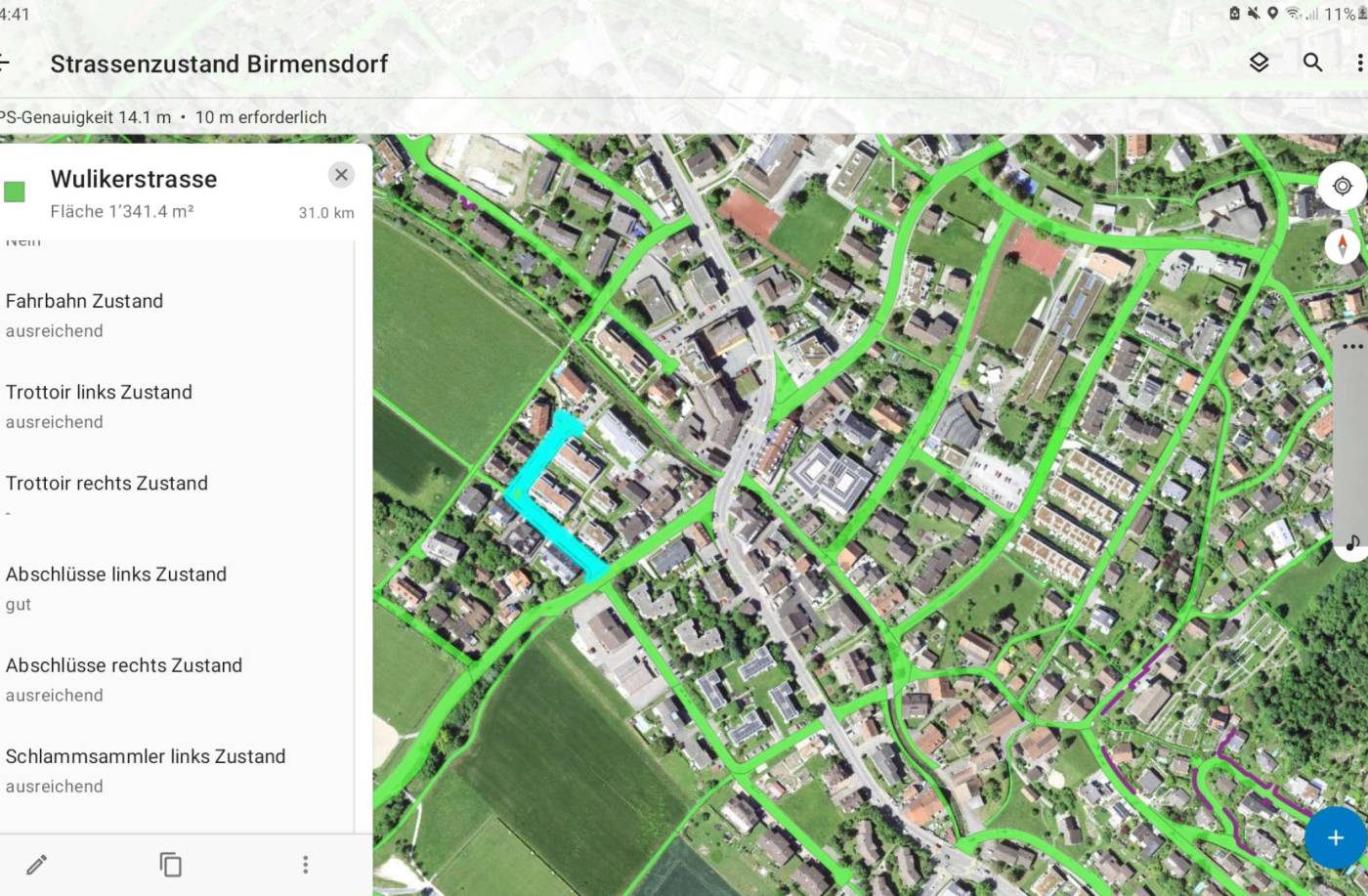 Strassenzustandskataster mit civic, Aufarbeitung Datenbank für langfristiges Infrastrukturmanagement, Visuelle Zustandserfassung im Feld, Beurteilung Strassenzustände, Zustands- und Massnahmenpläne