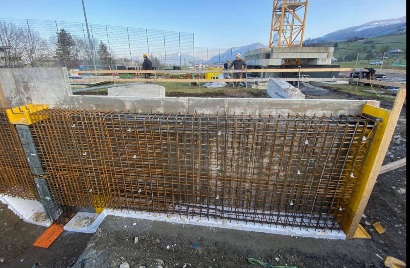 Provisorium Schulraumerweiterung, Altendorf, Projektierung Tragwerk Massivbau und Baugrube