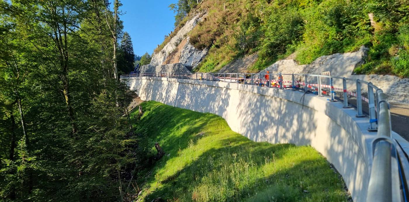 Valzeinastrasse, Boda, Egga, Los2, Baugrubensicherungen, Strassenprojektierung, Projektierung von Stützmauern, Bauphasenplanung, Bauen im Rutschgebiet