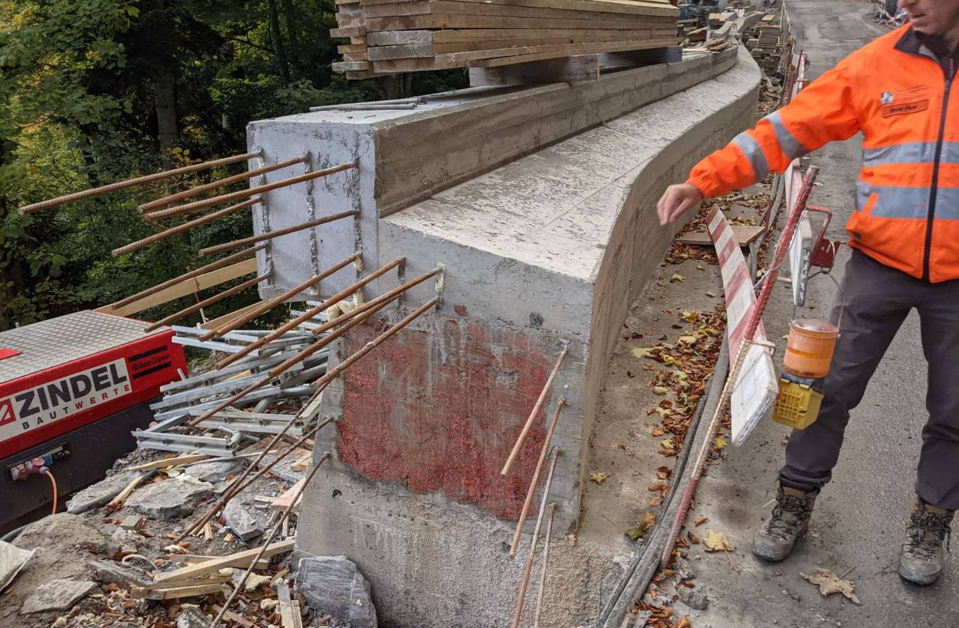 Valzeinastrasse, Boda, Egga, Los2, Baugrubensicherungen, Strassenprojektierung, Projektierung von Stützmauern, Bauphasenplanung, Bauen im Rutschgebiet