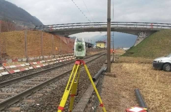 FFS S20 Tenero, Contone potenziamento a doppio binario, Realizzazione e gestione della rete di punti fissi e della rete GLV per tutta la durata dei lavori. Controllo geometrico delle opere. Misurazioni di deformazione dei binari e dei pali.