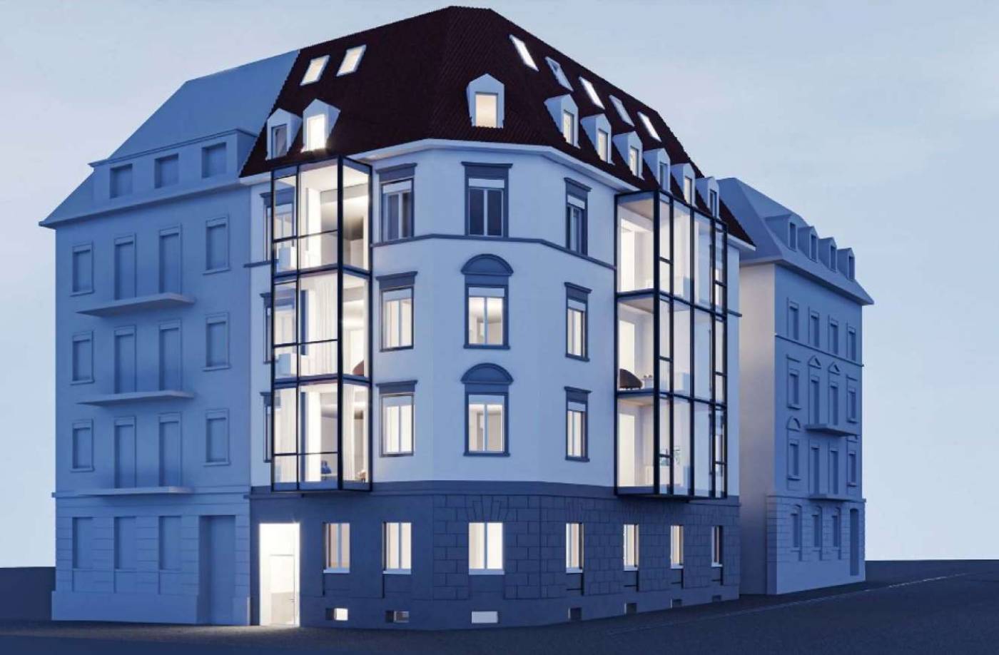 Totalsanierung MFH Dufourstrasse, Zürich, ErdbebenüberprüfungÜberprüfung der Tragstruktur